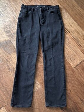 Old Navy Black High Rise WOW Straight Denim Jeans Women's Size 12
